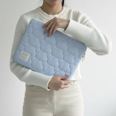 Housse ordinateur Protection Élégante, tissu doux avec rembourrage en motif nuage