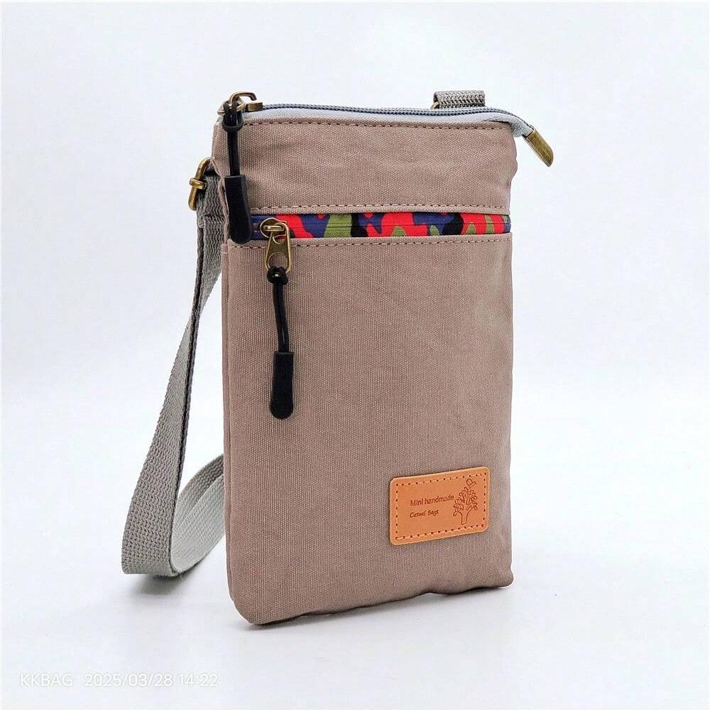 pochette téléphone bandoulière confort et pratique de couleur beige