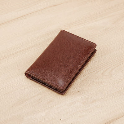 Porte carte Cuir Véritable en coloris marron