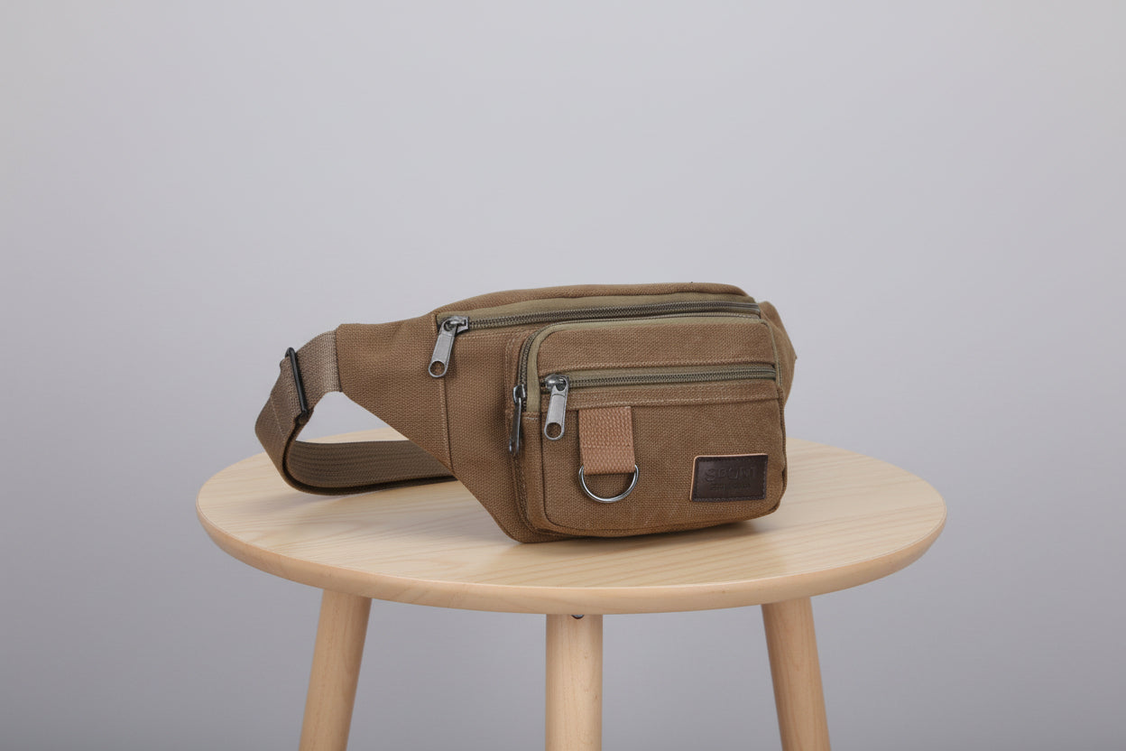 Sac banane homme couleur marron
