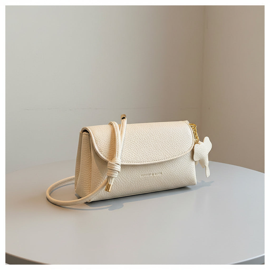 Sac bandoulière femme Élégance Organisé de couleur blanc crème