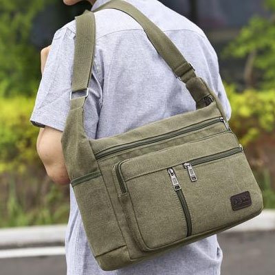 Sac bandoulière homme Design Moderne, en matière canvas résistante