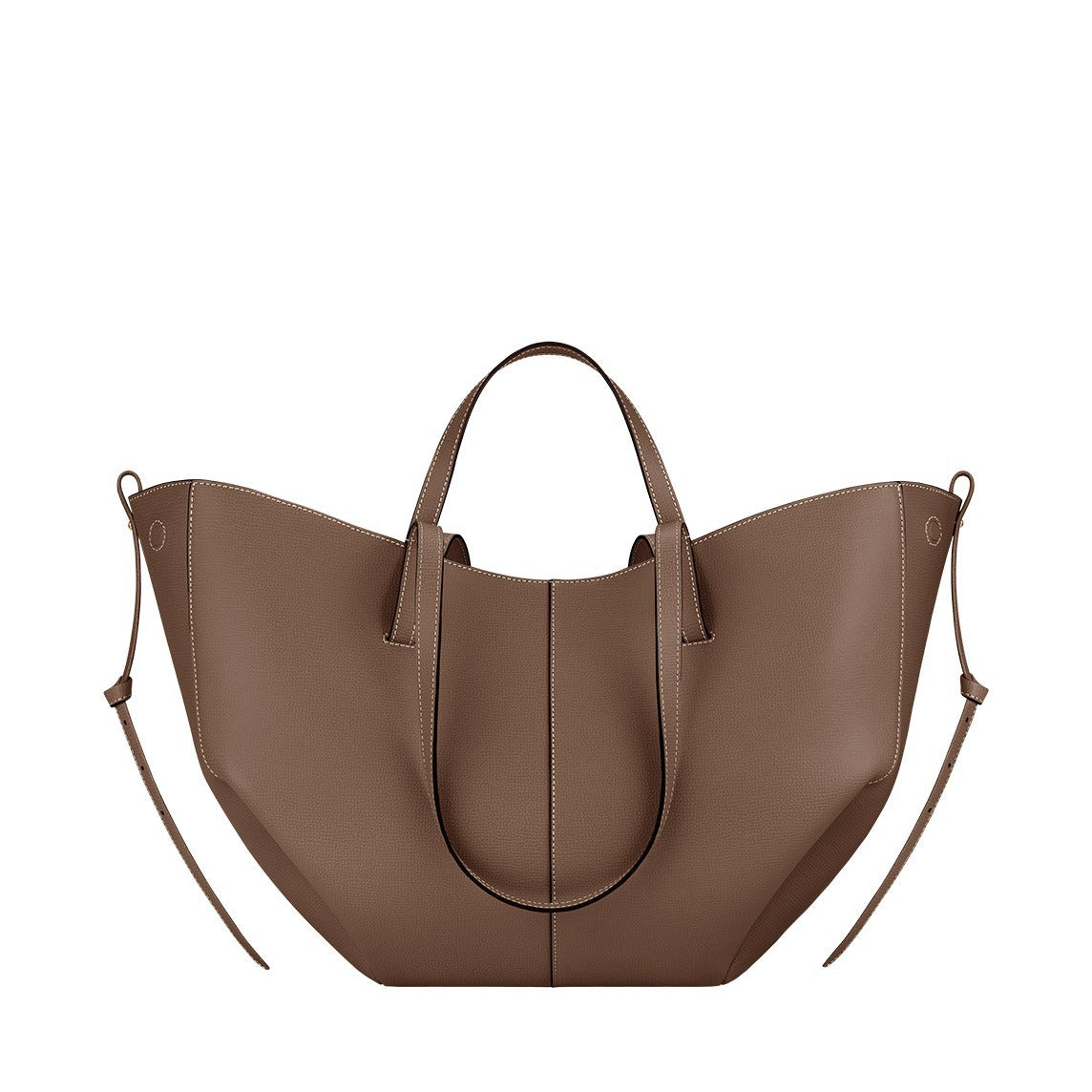 le sac cabas cuir élégance transformableen couleur taupe