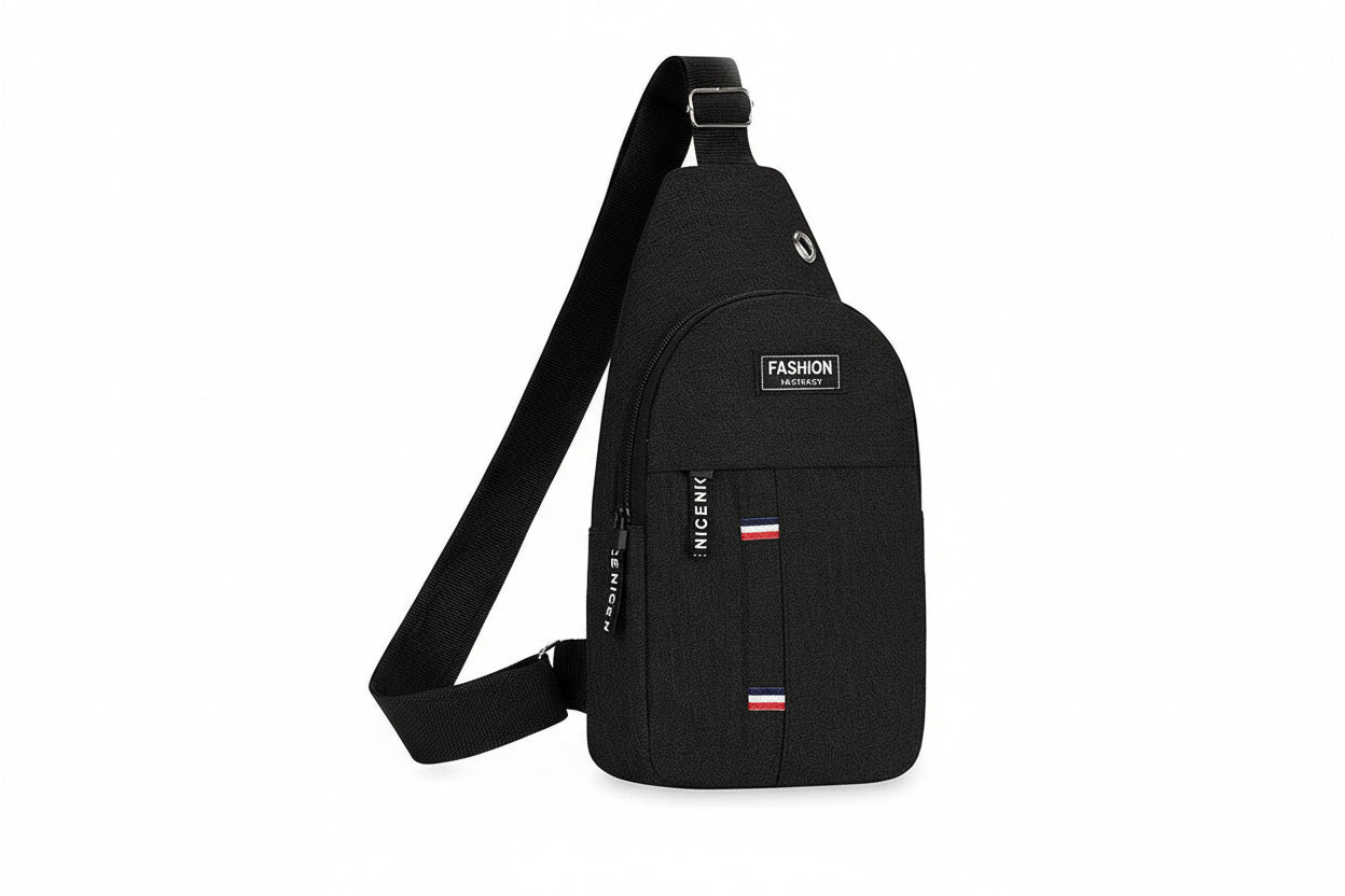 la sacoche bandoulière homme style urbain élégant en couleur noir