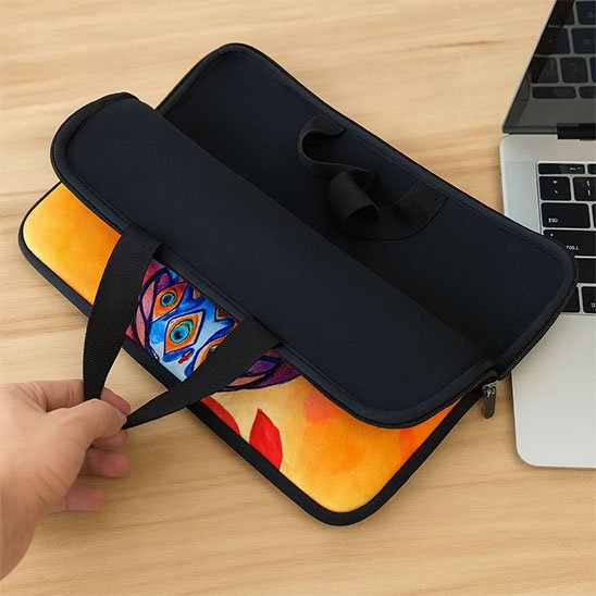 Sacoche ordinateur double poignée, facilite le portage à la main