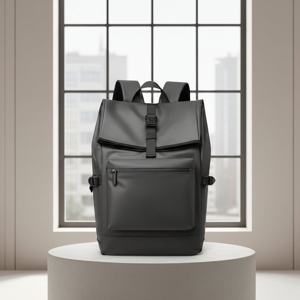 Sac à dos ordinateur rolltop urbain en tissu Oxford ultra-résistant
