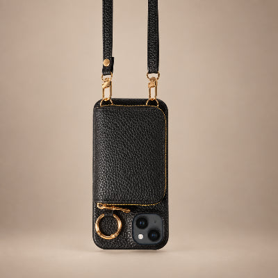 Etui téléphone  Crossbody coloris noir pour iphone