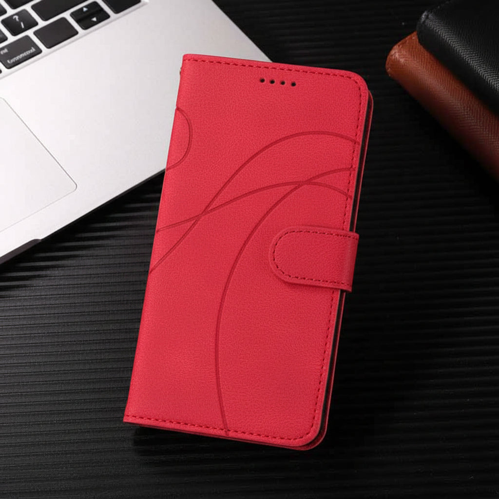 Etui pour téléphone  Design Sobre, en couleur rouge  en trois taille