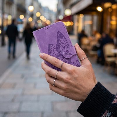 Etui pour téléphone Robuste Elégant de couleur mauve lilas en deux tailles