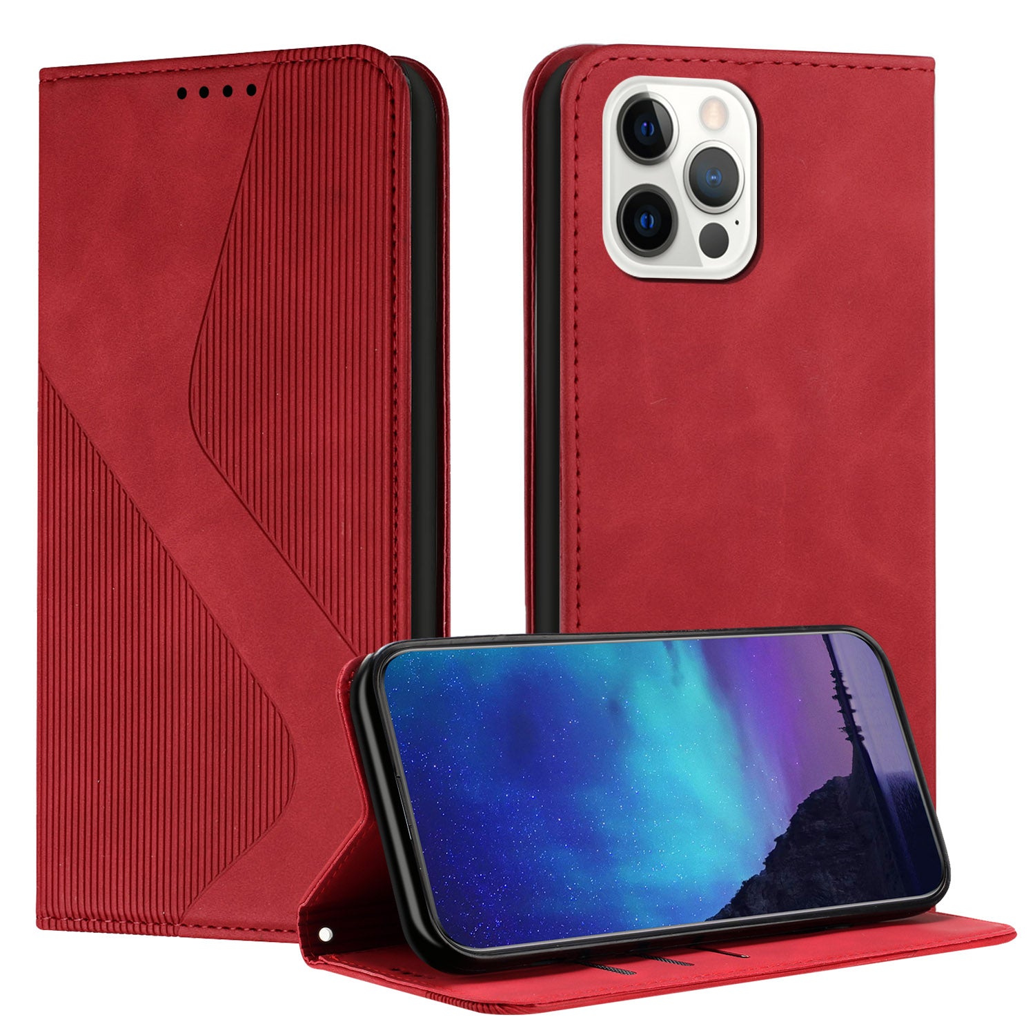 Etui pour téléphone Résistant & Design, couleur rouge en trois tailles