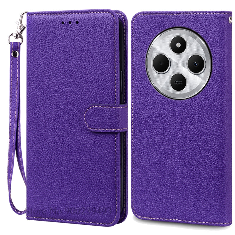 Etui pour téléphone Design Tendance couleur violet, compatibilité Redmi 14c