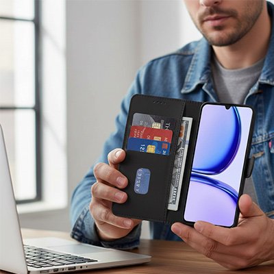 Etui pour téléphone Design Sobre, permet une fixation sécurisée du téléphone dans la coque