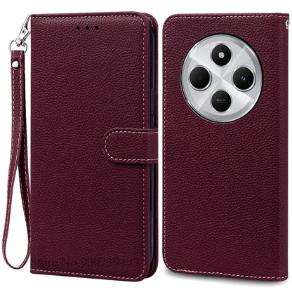 Etui pour téléphone  Design Tendance couleur bordeaux compatibilité avec Redmi 14c