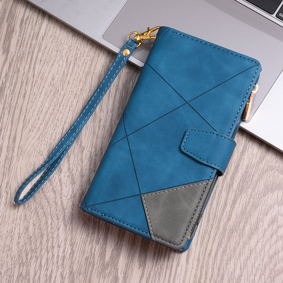 Etui téléphone  Antichoc Elégant de couleur bleu profond en trois tailles