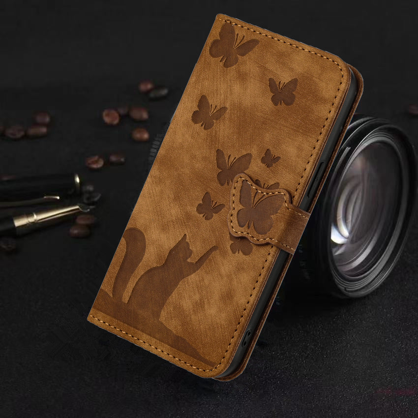Etui téléphone  Elégance Résistance couleur marron, compatibilité Redmi