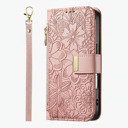 Etui téléphone Design Elégant de couleur rose avec courte sangle