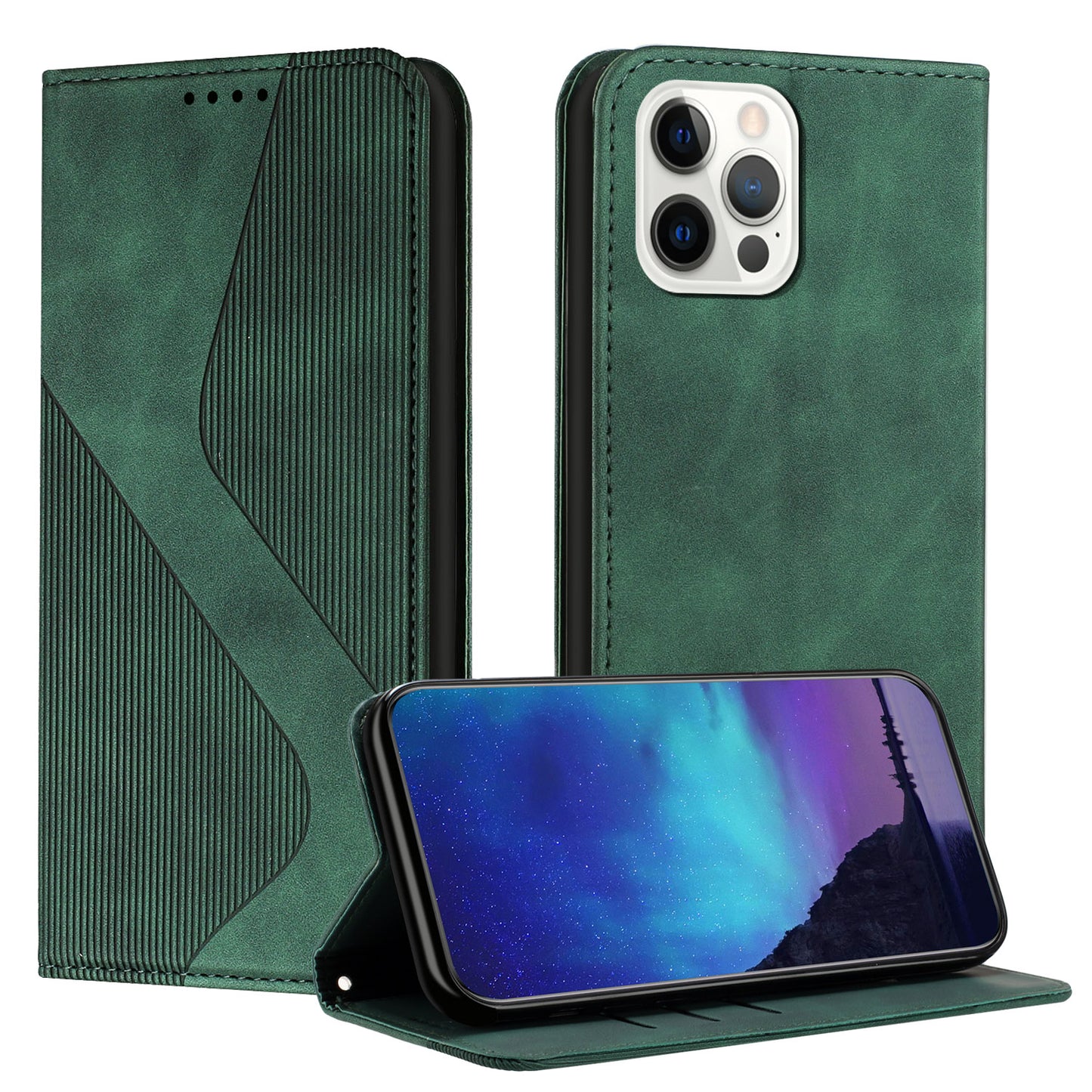 Etui téléphone Ultra Pratique, de couleur vert en deux tailles