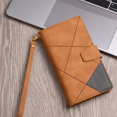 Etui téléphone Antichoc Elégant, cuir synthétique de qualité avec finitions soignées 