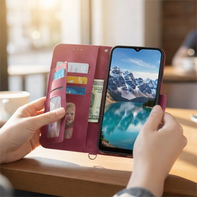 Etui téléphone  Style & Confort multiples emplacements intégrés pour cartes