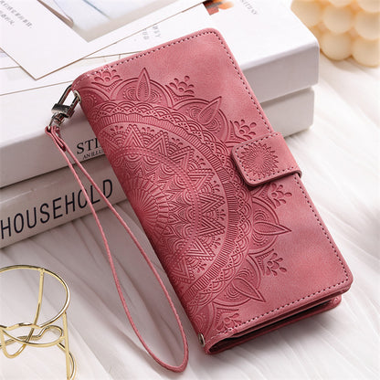 Etui téléphone Elégance Mandala, de couleur rose en trois tailles