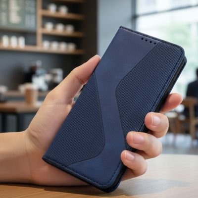 Etui téléphone Ultra Pratique, matière texturée avec motif géométrique