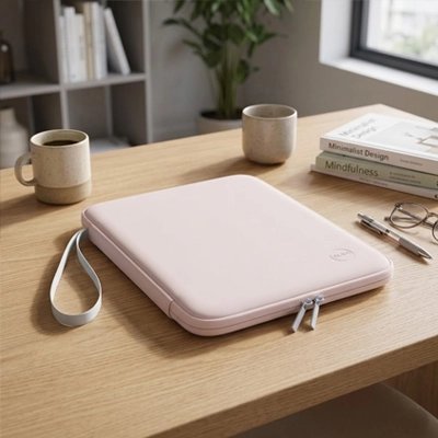 Housse pour tablette couleur rose poudré