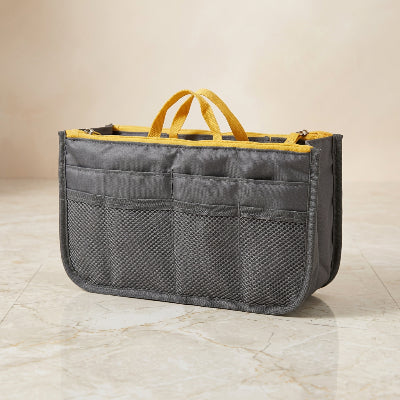 Organisateur de sac Compact Et Résistant en coloris gris / jaune