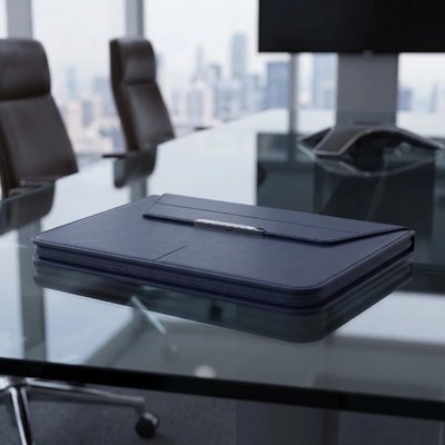 Pochette ordinateur cuir Elégance Discrète design épuré lignes sobres 