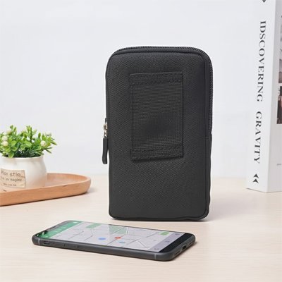 Pochette telephone avec attache ceinture robuste  vue arrière de fixation