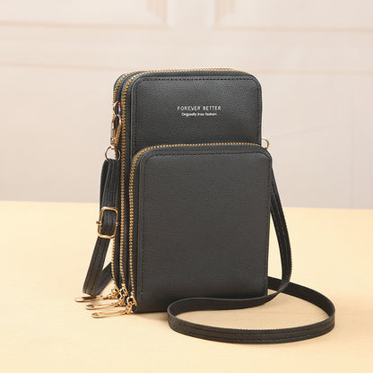 Pochette téléphone élégante tactile de couleur noir