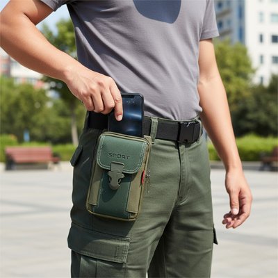 Pochette téléphone couleur vert - Accessoire tendance et protection optimale