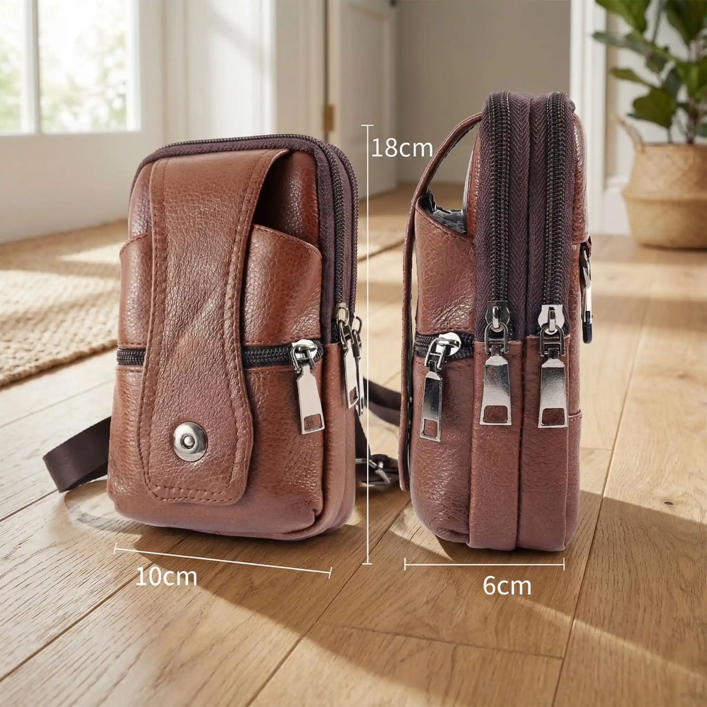 Les dimensions de la pochette téléphone élégance et résistante