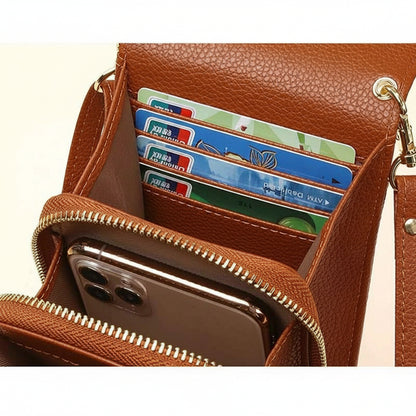 Organisation intérieure pochette telephone  2 poches principales et compartiments
