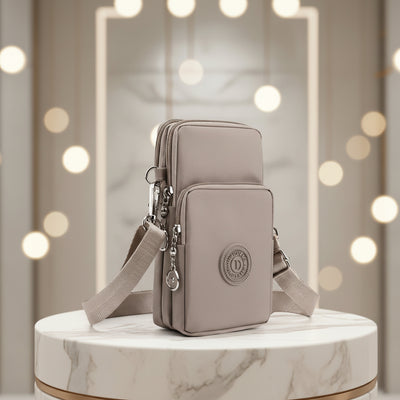 Pochette téléphone Élégance Protectrice, avec passage écouteurs et fermeture éclair robuste