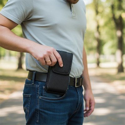 Pochette téléphone Antichoc Raffiné, système de clip robuste