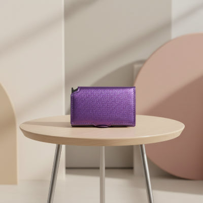 Porte carte femme RFID Pop-up en cuir synthétique de qualité