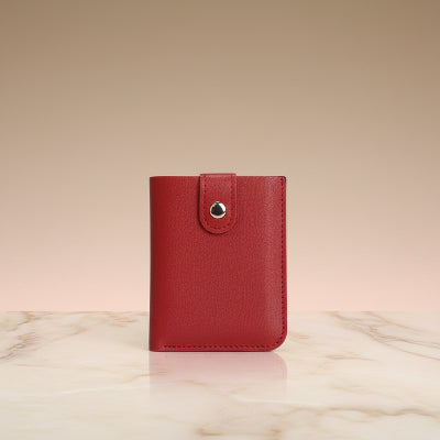 Porte carte femme Pratique Elégant couleur rouge