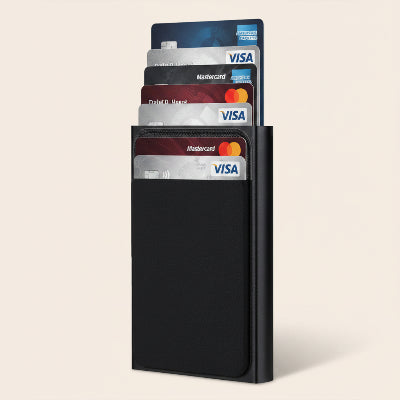 Porte carte homme  élégant Compact en couleur noir