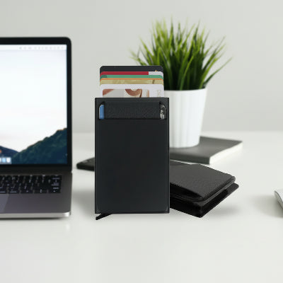 Porte carte homme  Élégant Compact noir