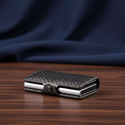 Porte carte homme Protection RFID Compact couleur gris clair