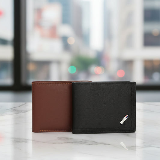 Portefeuille Élégant et Léger, en deux coloris noir et marron