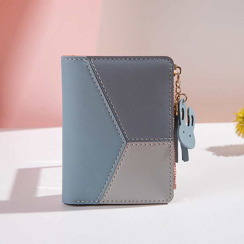 Portefeuille femme Élégance Pratique​ de couleur bleu, bleu gris et gris