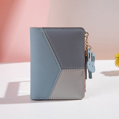 Portefeuille femme Élégance Pratique​ de couleur bleu, bleu gris et gris