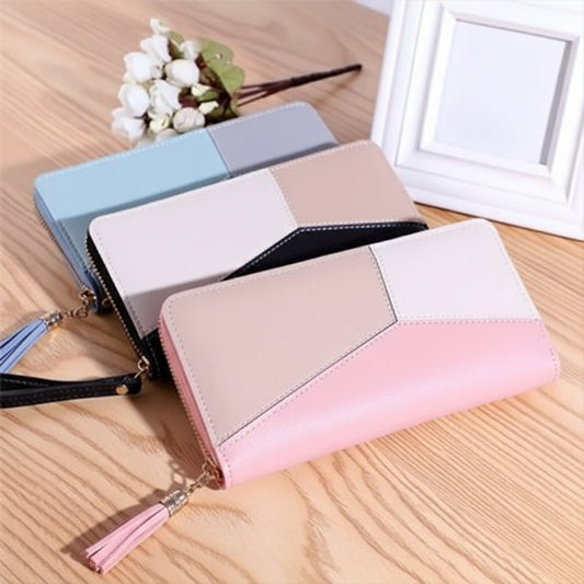 Portefeuille femme​ Élégance Moderne, panneaux de couleurs contrastées pour un style moderne et élégant