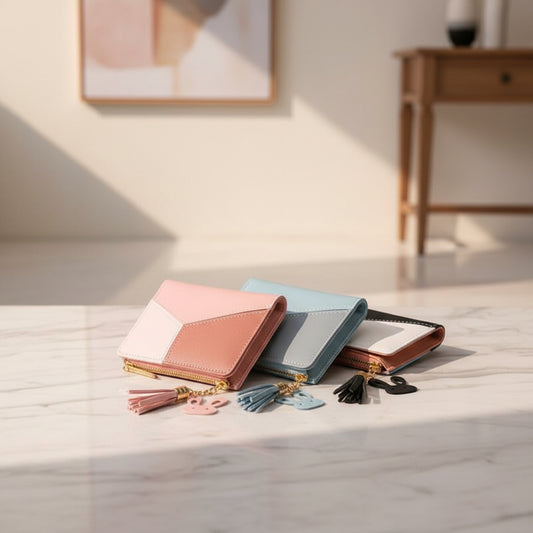 Portefeuille femme élégance pratique en trois couleurs