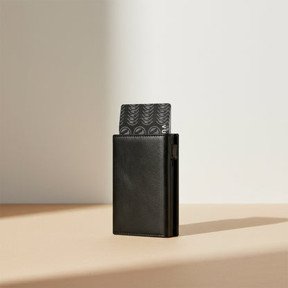 Portefeuille homme Design élégant, noir en cuir synthétique