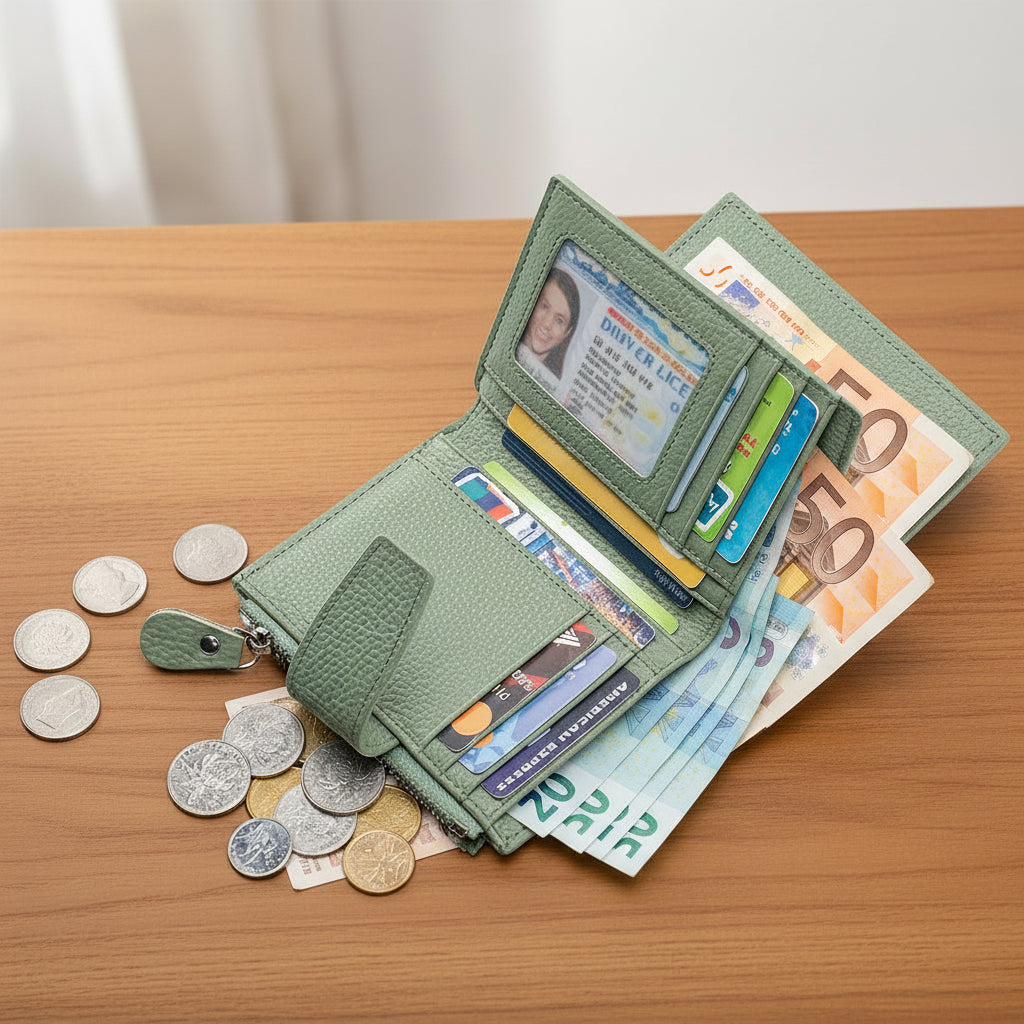 Portefeuille Elégant, son intérieur compartiment cartes et billets