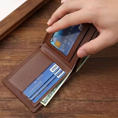 Portefeuille Élégant et Léger, rangement carte bancaire et espace pour billets
