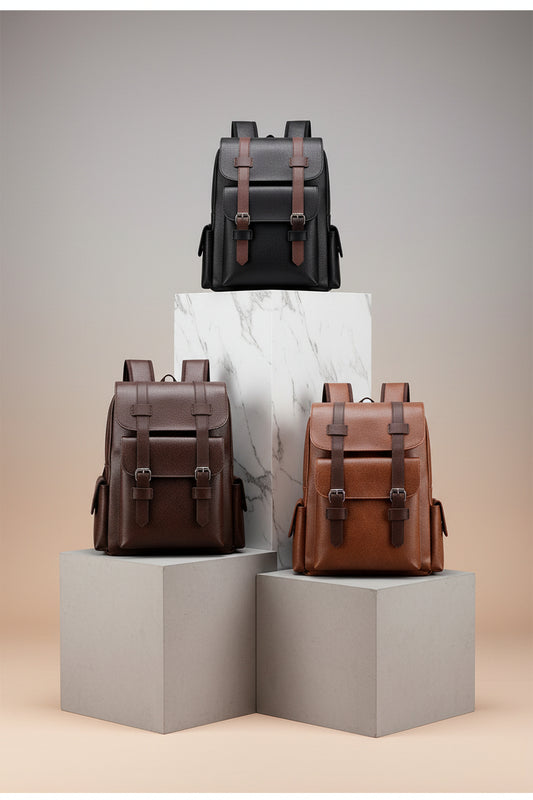 Sac à dos ordinateur Retro Style disponible en 3 coloris : marron, marron foncé et noir