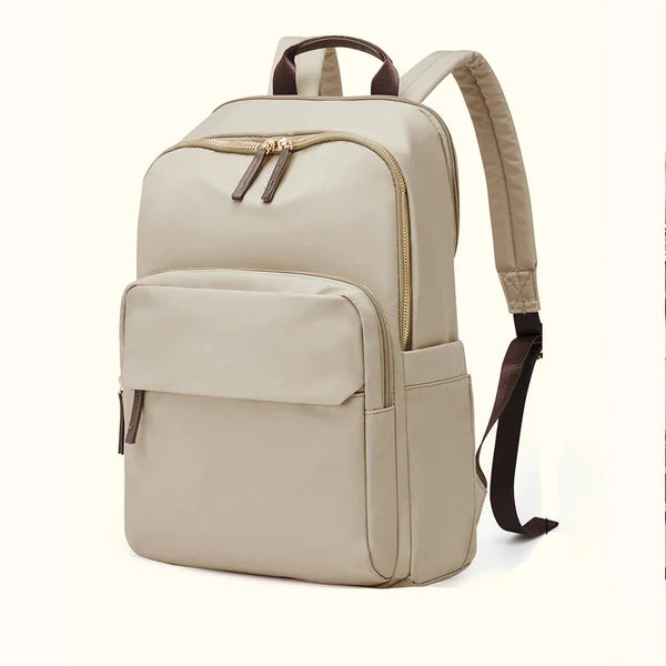Le sac a dos ordinateur femme élégance urbaine de couleur beige